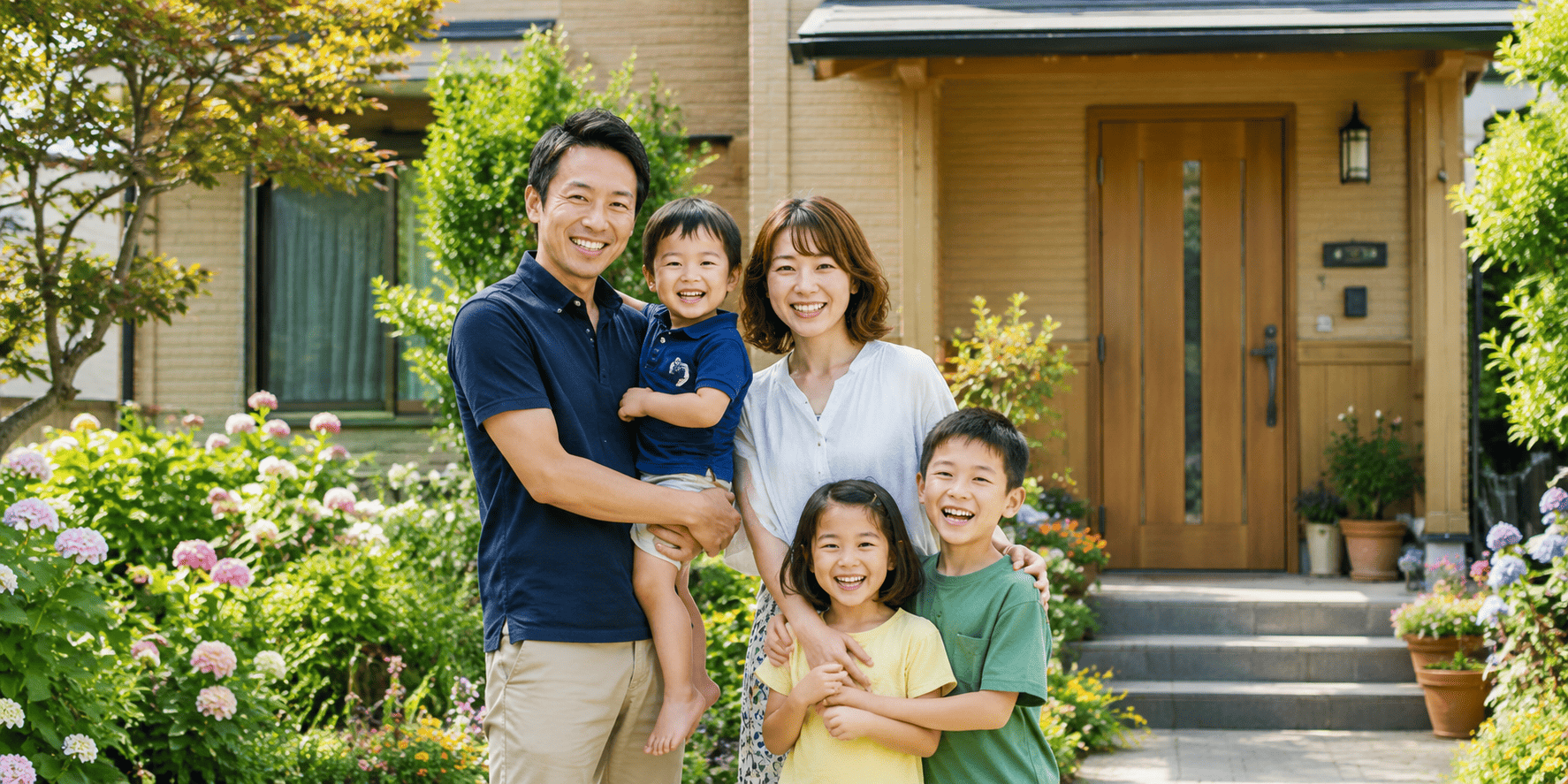 蜂駆除後に安心して暮らすご家族